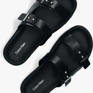 marque pas cher en ligne Calvin Klein Ergonomic Slide Tongs En Noir 16