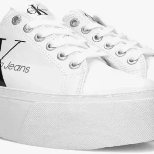 Calvin Klein Flatform Vulcanized Extra 1 Baskets Basses En Blanc grande qualité 10