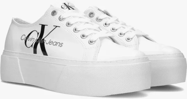 Calvin Klein Flatform Vulcanized Extra 1 Baskets Basses En Blanc grande qualité 3