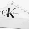 Calvin Klein Flatform Vulcanized Extra 1 Baskets Basses En Blanc grande qualité 19