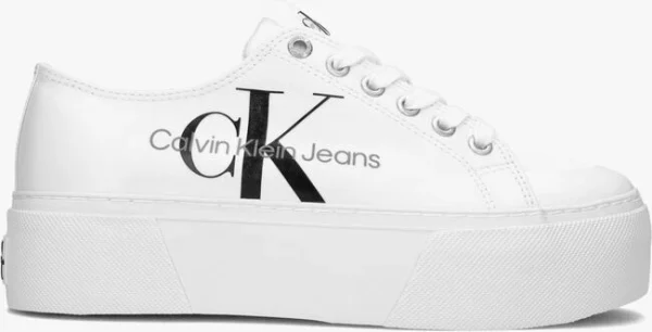 Calvin Klein Flatform Vulcanized Extra 1 Baskets Basses En Blanc grande qualité 1