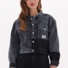 Calvin Klein Veste En Jean Cropped Oversized Denim Jacket En Noir magasin 19