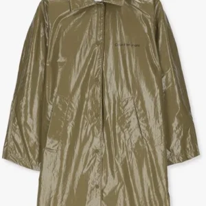 Calvin Klein Imperméable Coated Long Jacket En Vert soldes de Noël 13