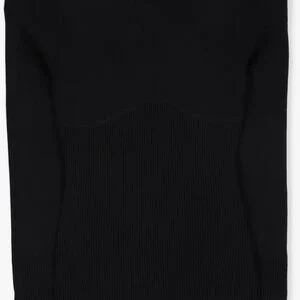 Calvin Klein Mini Robe Badge Knitted Sleeves Dress En Noir outlet soldes 13