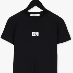 Calvin Klein T-shirt Badge Seaming Tee En Noir Large choix en ligne 13