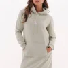 Calvin Klein Mini Robe Monogram Hoodie Dress En Beige en ligne 19