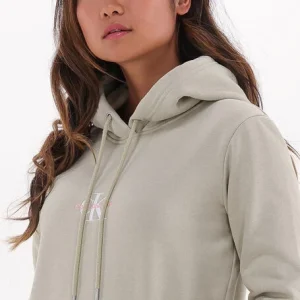 Calvin Klein Mini Robe Monogram Hoodie Dress En Beige en ligne 11