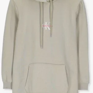 Calvin Klein Mini Robe Monogram Hoodie Dress En Beige en ligne 13