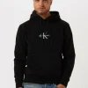 magasin france Calvin Klein Chandail Monogram Logo Hoodie En Noir 17