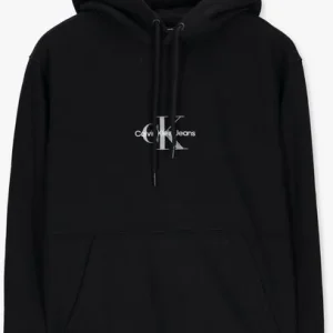 magasin france Calvin Klein Chandail Monogram Logo Hoodie En Noir 13