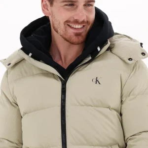 mode pas cher Calvin Klein Veste Matelassé Essentials Down Jacket Sable 11