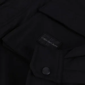 Calvin Klein Surchemise Fleece Lined Cargo Overshirt En Noir prix abordable 15