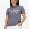 à prix imbattables Calvin Klein T-shirt Two Tone Monogram Regular Tee En Gris 17