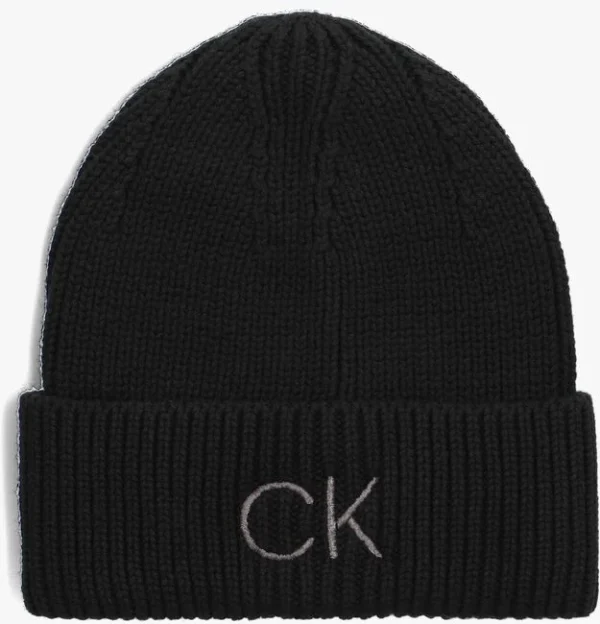 Calvin Klein Essentials Beanie Bonnet En Noir Nouveau 1