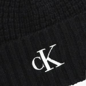 Calvin Klein Waffle Beanie Bonnet En Noir livraison la plus rapide 9