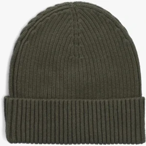 le grand escompte Calvin Klein Classic Cotton Rib Beanie Bonnet En Vert 7