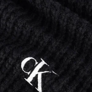 Calvin Klein Waffle Scarf Foulard En Noir vente pas cher en ligne 6