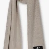 belle Calvin Klein Monologo Patch Scarf Foulard En Beige 8