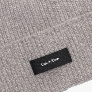 mode Calvin Klein Daddy Wool Rib Beaniet Bonnet En Gris 9