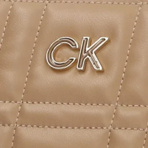 à prix promos Calvin Klein Quilt Tote W/lpt Sac à Main En Camel 15