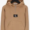 site pas cher Calvin Klein Pull Quilted Mix Media Hoodie En Beige 13