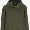 Large choix en ligne Calvin Klein Pull Badge Rib Hoodie En Vert 11