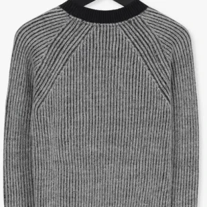 Calvin Klein Chandail Two Tone Badge Sweater En Gris grande marque pas cher 9