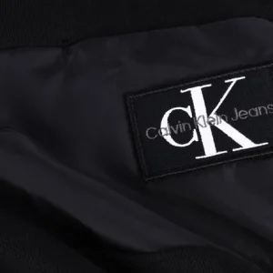 Calvin Klein Pull Black On Black Mix Media Zip Up En Noir mode pas chere 7