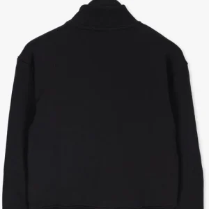 Calvin Klein Pull Black On Black Mix Media Zip Up En Noir mode pas chere 9