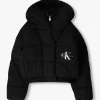 de garantie authentique Calvin Klein Veste Matelassé Ck Archive Puffer Jacket En Noir 8