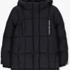 Calvin Klein Veste Matelassé Long Quilted Puffer Coat En Noir marque pas cher 11