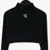 Calvin Klein Pull Chenille Monogram Sweater En Noir guranteed de qualité 13