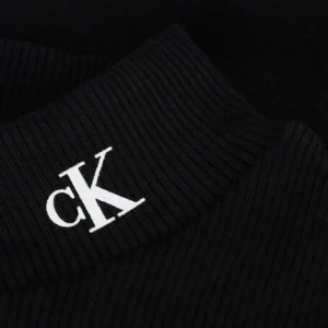 Calvin Klein T-shirt Mock Neck Rib Top En Noir en ligne 7