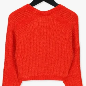 marque moins cher Calvin Klein Gilet Chenille Cropped Cardigan En Rouge 9