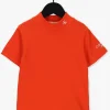 Meilleur Prix Calvin Klein T-shirt Mock Neck Rib Top En Rouge 11