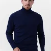 soldes pas cher Calvin Klein Col Roulé Superior Wool Turtle Neck Bleu Foncé 17