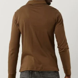 Distributeur Officiel Calvin Klein Polo Smooth Cotton Slim Ls Polo En Marron 9