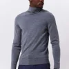 Calvin Klein Col Roulé Superior Wool Turtle Neck En Gris à prix promos 19