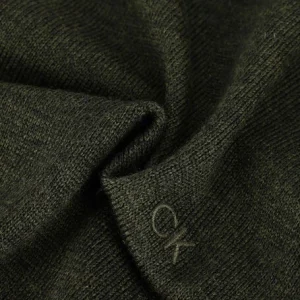 beauté Calvin Klein Col Roulé Superior Wool Turtle Neck Olive 15