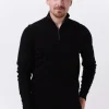 Calvin Klein Pull Superior Wool Quarter Zip En Noir vente pas cher en ligne 19