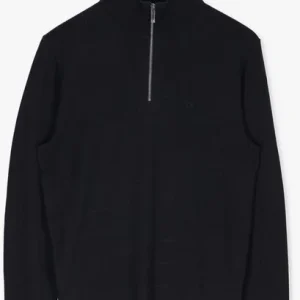 Calvin Klein Pull Superior Wool Quarter Zip En Noir vente pas cher en ligne 13