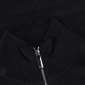 Calvin Klein Pull Superior Wool Quarter Zip En Noir vente pas cher en ligne 15