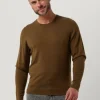 site soldes Calvin Klein Chandail Superior Wool Crew Neck Sweater Olive 19