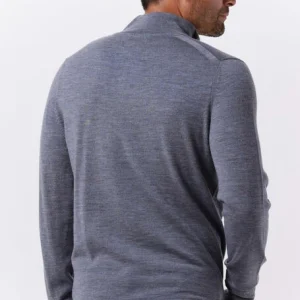 comparez les prix Calvin Klein Pull Superior Wool Quarter Zip En Gris 9