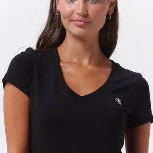 boutique en ligne Calvin Klein T-shirt Ck Embroidery Stretch En Noir 11