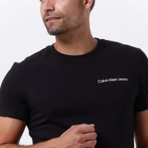 Calvin Klein T-shirt Chest Institutional En Noir soldes de Noël 11