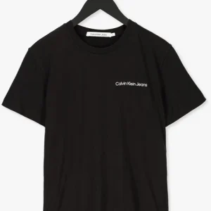 Calvin Klein T-shirt Chest Institutional En Noir soldes de Noël 13