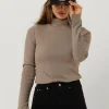 site pas cher Calvin Klein Col Roulé Rib Mock Neck En Taupe 17