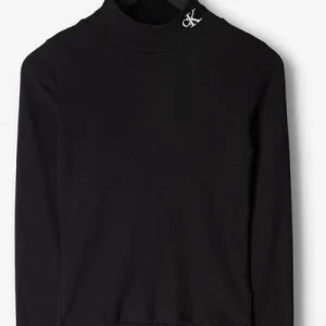 vente chaude Calvin Klein Col Roulé Rib Mock Neck En Noir 13