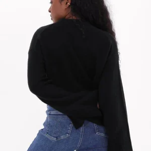 shopping pas cher Calvin Klein Pull Fluffy Wide Open Sleeves Sweater En Noir 9